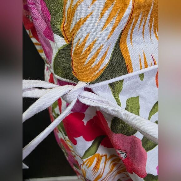 Vintage Womans Floral Hawaiian Knee Length Halter Dress Sz 11/12 PHOENIX - Picture 3 of 9